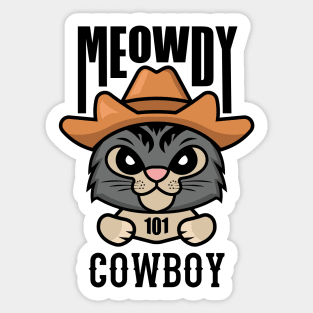 Meowdy Cowboy Sticker